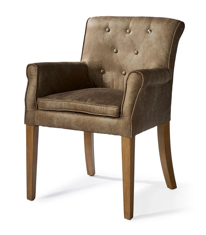 Eetkamerstoel Met Armleuning - La Scala Dining Armchair - Bruin 4 Eetkamerstoel Met Armleuning - La Scala Dining Armchair - Bruin - Afbeelding 2