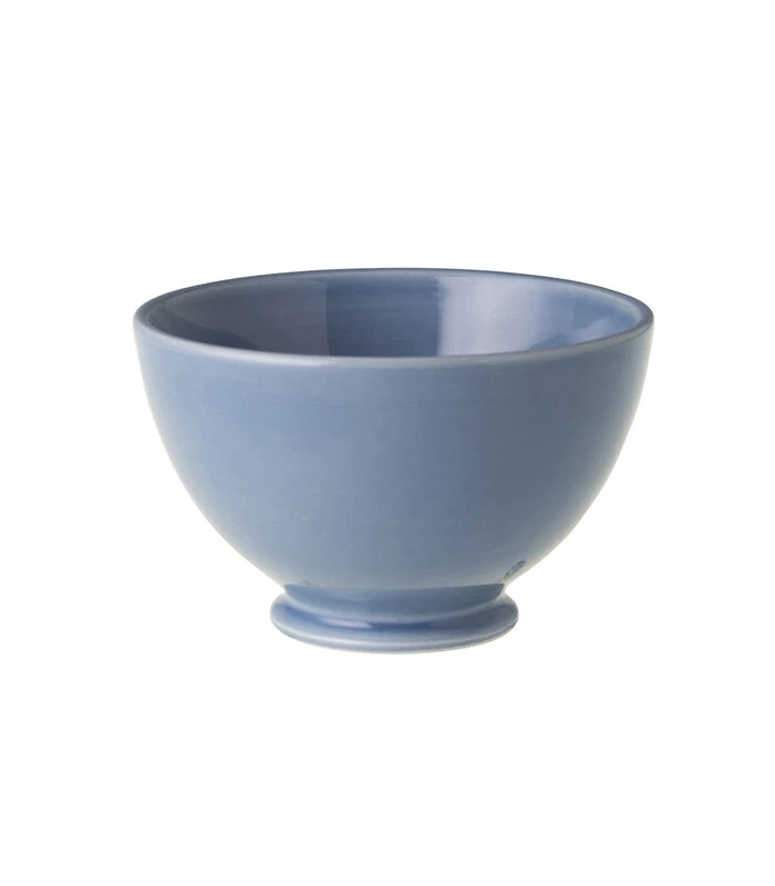 Kom 11cm Op Voet Uni - Fleurs Bleues 3 Kom 11cm Op Voet Uni - Fleurs Bleues