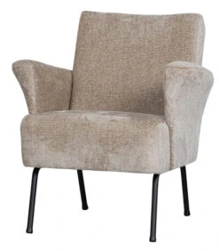 BePureHome Muse Fauteuil - Geweven Stof - Naturel - 77x73x70