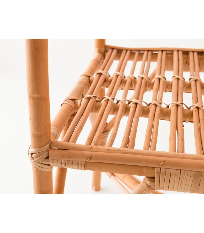 Rieten Ronde Tafel Colette 2 - Glas 50 Cm 5 Rieten Ronde Tafel Colette 2 - Glas 50 Cm - Afbeelding 3