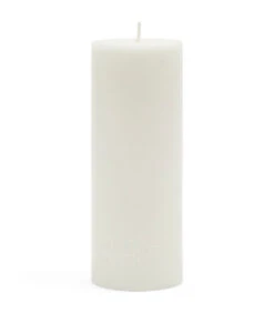 Kaarsen - Pillar Candle ECO Off-white 10x10 - Wit - Set Van 2 Stuks