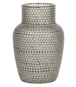 Exclusive Ace Vaas Mozaiek - Glas - Zwart - 45x30x30