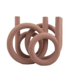 PRESENT TIME Kandelaar Rings - Terracotta Oranje - 38x14,5x30 Cm