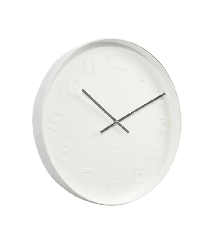 Karlsson Wandklok Mr. White Numbers - Witte Behuizing - Ø37,5cm 6 Karlsson Wandklok Mr. White Numbers - Witte Behuizing - Ø37,5cm - Afbeelding 4