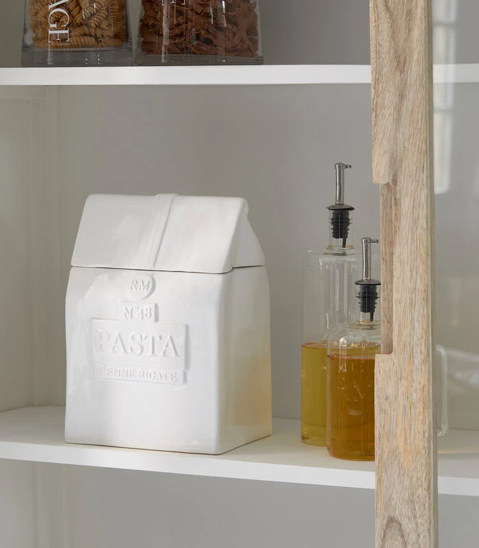 Voorraadpot Met Deksel, Vershoudpot Pasta - Pasta - Wit 4 Voorraadpot Met Deksel, Vershoudpot Pasta - Pasta - Wit - Afbeelding 2