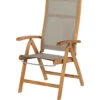 Verstelbare Tuinstoel Caldo - Teak - Taupe - 107x59x65 -Thuis Accessoires Winkel b3605765abd64941b2d662ed3ec5fac2