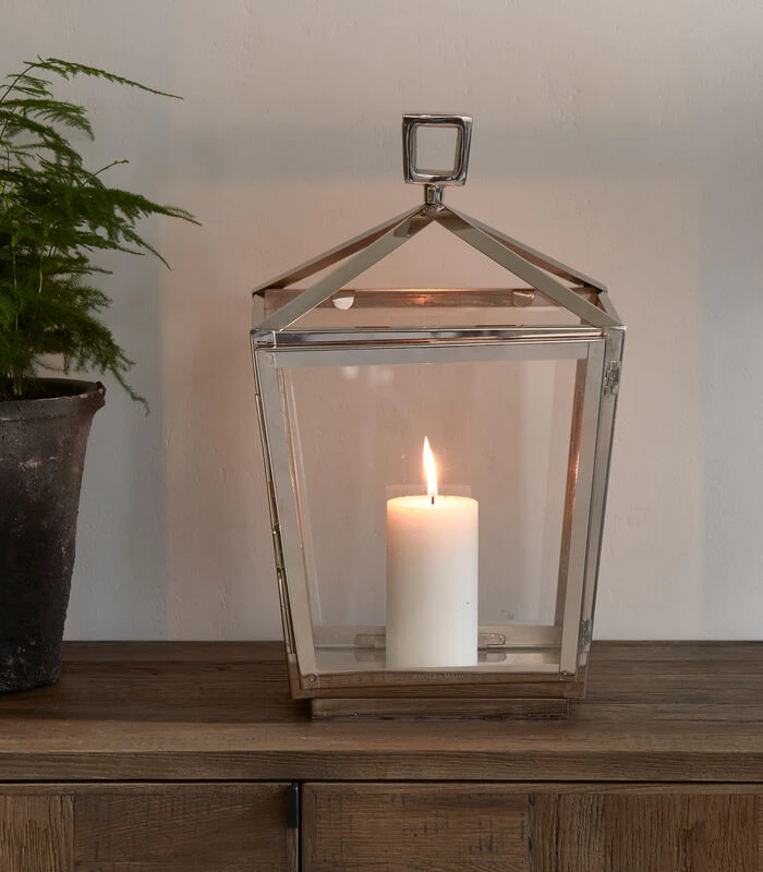 Lantaarn, Windlicht - Montmartre - Zilver - Aluminium, Glas 4 Lantaarn, Windlicht - Montmartre - Zilver - Aluminium, Glas - Afbeelding 2