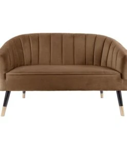 Leitmotiv Bank Royal - Velvet Chocolade Bruin - 128x71x80cm