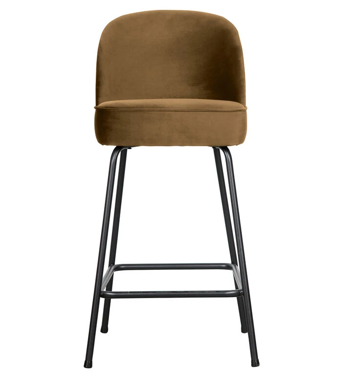 BePureHome Vogue Barstoel - Fluweel - Honing Geel - 89x50x55 3 BePureHome Vogue Barstoel - Fluweel - Honing Geel - 89x50x55