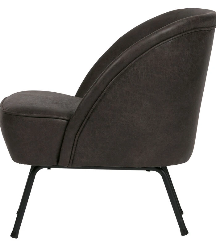 BePureHome Vogue Fauteuil - Recycle Leer - Zwart - 69x57x70 5 BePureHome Vogue Fauteuil - Recycle Leer - Zwart - 69x57x70 - Afbeelding 3