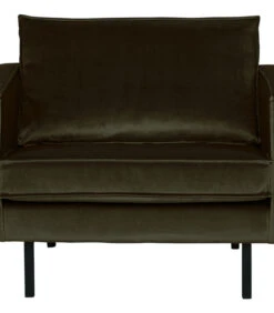 BePureHome Rodeo Fauteuil - Velvet - Dark Green Hunter - 85x105x86