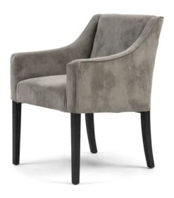 Eetkamerstoel Met Armleuning - Savile Row Dining Armchair - Ribstof - Grijs -Thuis Accessoires Winkel b8dcde0137c748f3b4e13384afe39c5d