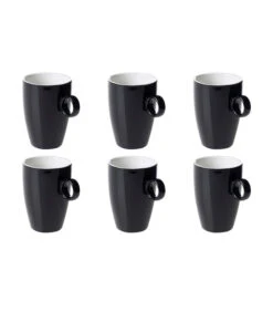 Beker Bart Colour Cafe 23 Cl Zwart Porselein 6 Stuk(s)