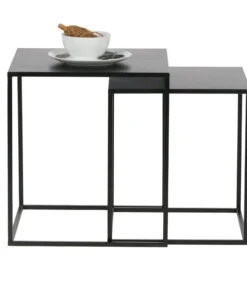 WOOOD Ziva Bijzettafels - Metaal - Zwart - Set Van 2 -Thuis Accessoires Winkel ba095bbb7d3d45cfbb65d67e3b0d229a