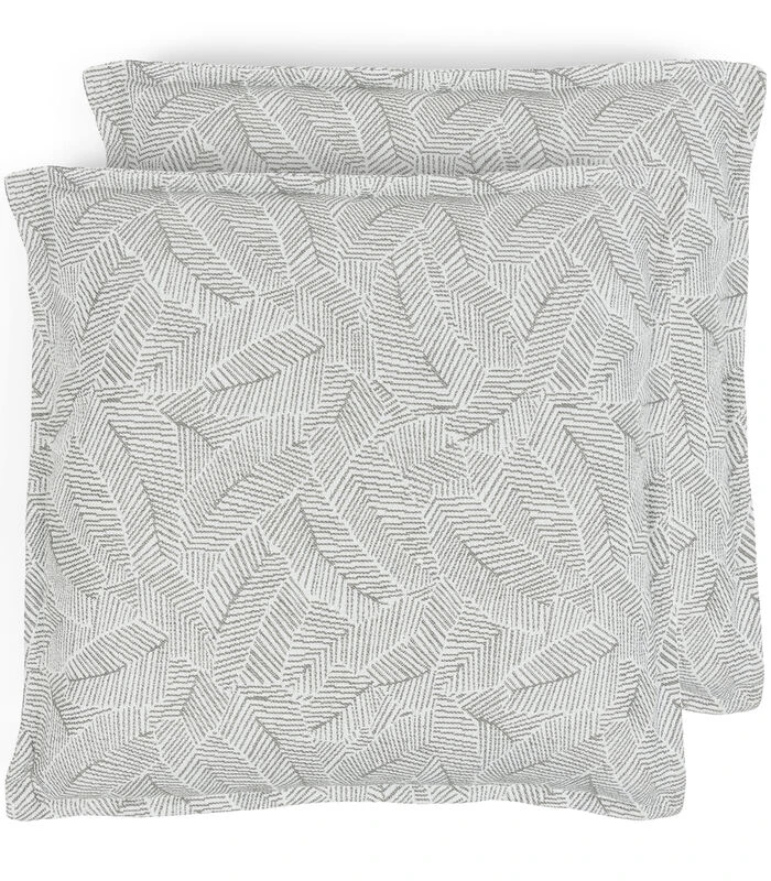 Bellagio Outdoor Box Cushion 50x50 Set Of 2,chanvre Botanique,argenté 3 Bellagio Outdoor Box Cushion 50x50 Set Of 2,chanvre Botanique,argenté