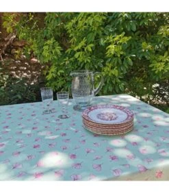 Ginkgo Pistache Gecoat Tafelkleed