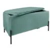 Leitmotiv Bank Snog XL - Velvet Jade Groen, Zwarte Poten - 90x45x45cm -Thuis Accessoires Winkel bb999ec3a79f46bdb26c2462f4f148df
