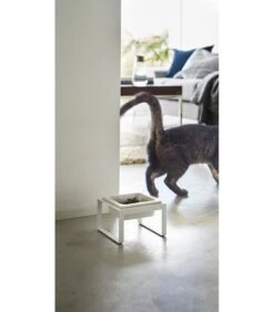Yamazaki Pet Food Bowl Stand Single - Tower - White -Thuis Accessoires Winkel bd279ce5fed64e6a96e2acb58b964a18
