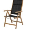 Verstelbare Tuinstoel Caldo - Teak - Zwart - 107x59x65 -Thuis Accessoires Winkel bdcf00bfd33b46b5bc656dccbf1b69ea