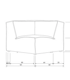 Silvijn Hoekelement - Bouclé - Turtle - 74x99x99 -Thuis Accessoires Winkel bde60d8eb4a24c26b1d8c1aa93b5e0df