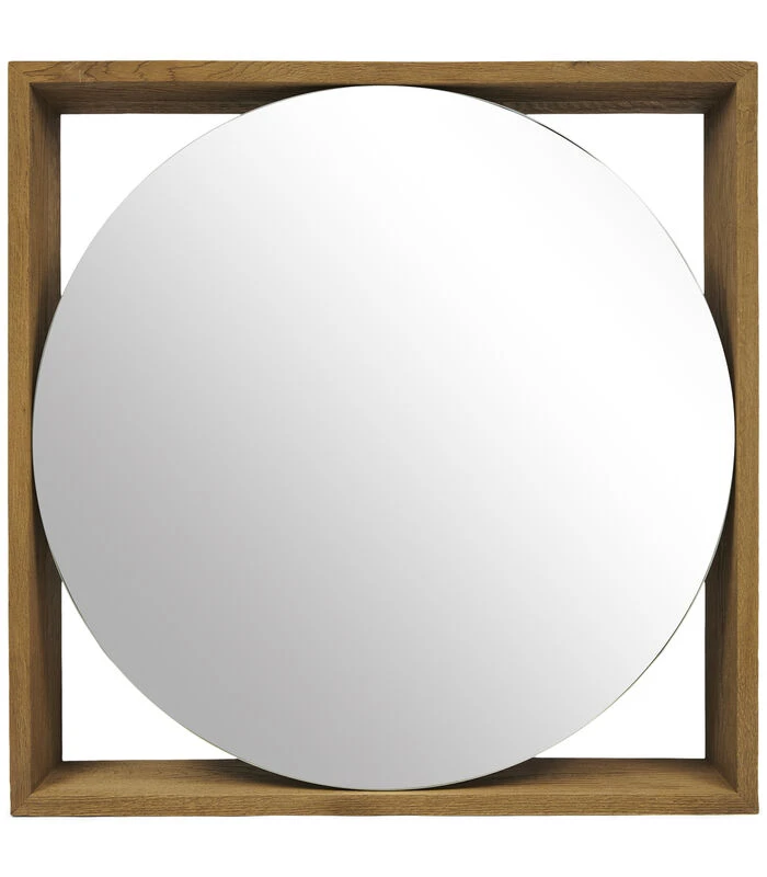 Wandspiegel - La Defense Mirror - 80x80 Cm - Bruin 3 Wandspiegel - La Defense Mirror - 80x80 Cm - Bruin