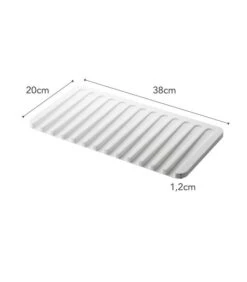 Yamazaki Silicone Drainer Tray - Flow - White 9 Yamazaki Silicone Drainer Tray - Flow - White -Thuis Accessoires Winkel bf513a22318645ac84e58b55496f93cf