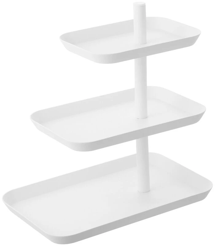 Yamazaki Serving Stand 3 Tiered - Tower - White 3 Yamazaki Serving Stand 3 Tiered - Tower - White