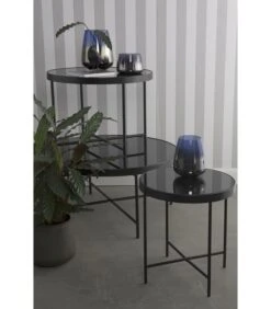 Leitmotiv Salontafel Smooth - Mat Zwart, Zwart Glas Top - 60x46cm -Thuis Accessoires Winkel c18110b9610c43b5a3f5f4d235ce0be4