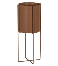 WOOOD Arda Plantenpot - Metaal - Toffee - 48x20x20