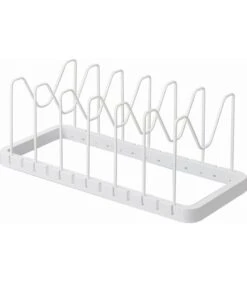 Yamazaki Extendable Pot Lid & Pan Holder - Tower - White