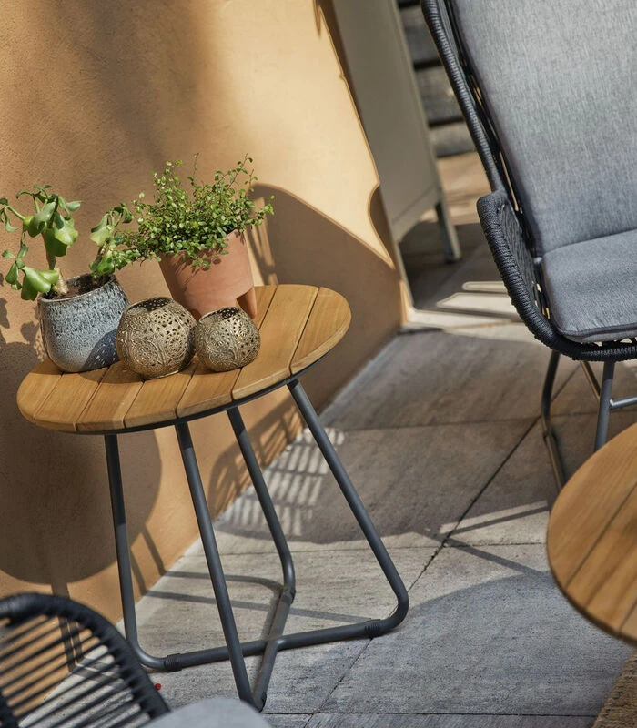 Bijzettafel Buiten Grace - Teak - Naturel - 52x50x50 4 Bijzettafel Buiten Grace - Teak - Naturel - 52x50x50 - Afbeelding 2