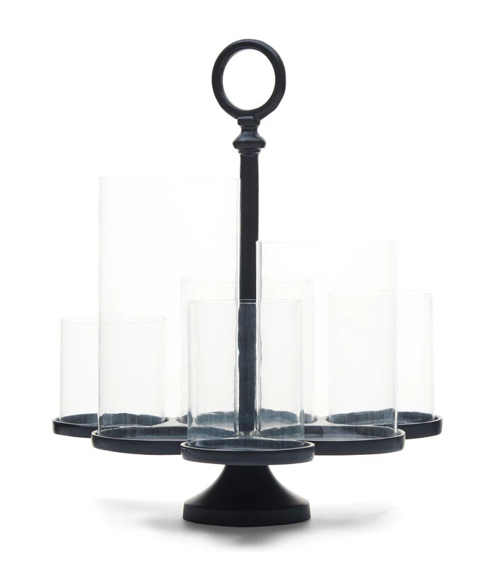 Windlichten Voor Binnen - Lisbon Multiple Hurricane - Zwart - 1 Stuks 3 Windlichten Voor Binnen - Lisbon Multiple Hurricane - Zwart - 1 Stuks