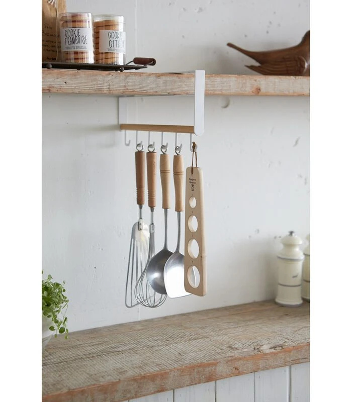 Yamazaki Under Shelf Kitchen Tool Hook - Tosca - White 4 Yamazaki Under Shelf Kitchen Tool Hook - Tosca - White - Afbeelding 2