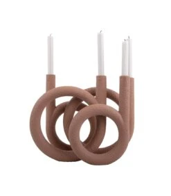 PRESENT TIME Kandelaar Rings - Terracotta Oranje - 38x14,5x30 Cm -Thuis Accessoires Winkel c78d3413cc2a4bcf8550f2ef1c531961