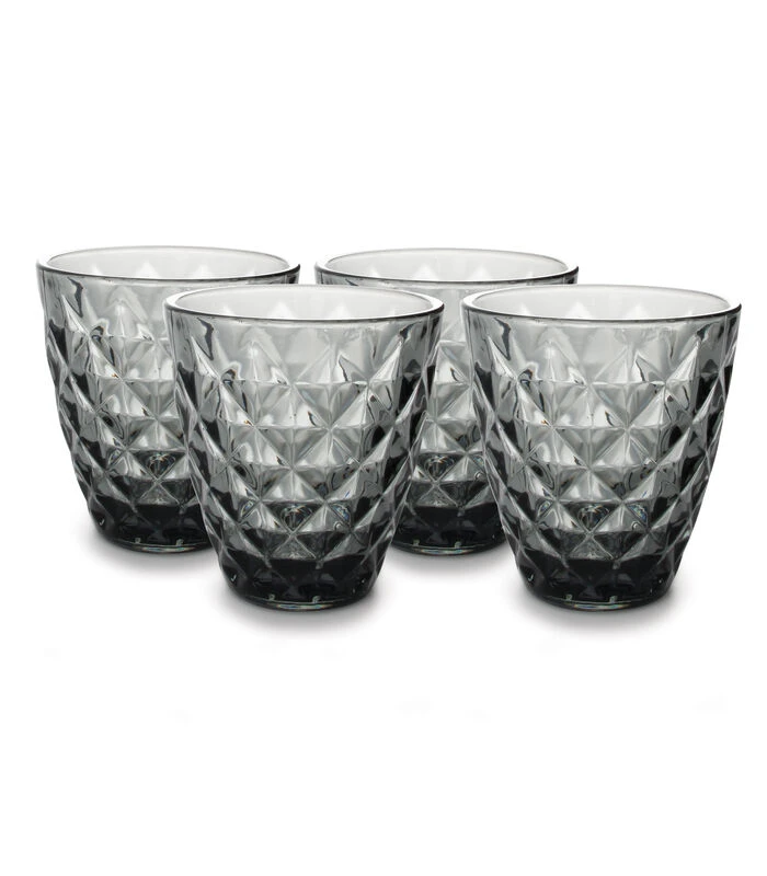 Glas 22cl Grijs Prisma - Set/4 4 Glas 22cl Grijs Prisma - Set/4 - Afbeelding 2