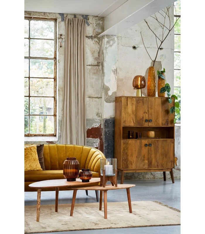 Salontafel Chevano - Bruin - 80x50x35cm 4 Salontafel Chevano - Bruin - 80x50x35cm - Afbeelding 2