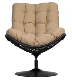 Draaifauteuil Buiten Vive - Rattan - Zand/Zwart - 37x63x46 -Thuis Accessoires Winkel cdc82d1100b4417e9c8df273187cc27e