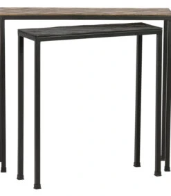 Exclusive Bijzettafels Lane - Metaal - Zwart - Set Van 2