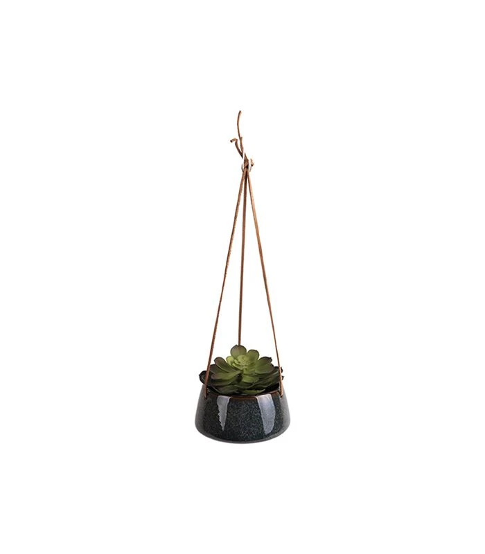 PRESENT TIME Hangende Plantenpot Unique - Glazuur Groen - 16x8,4cm 3 PRESENT TIME Hangende Plantenpot Unique - Glazuur Groen - 16x8,4cm