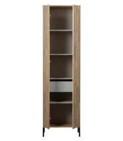 Exclusive New Gravure Hoge Kast - Eiken - Naturel - 210x60x42 -Thuis Accessoires Winkel d68317dc4e37463db20cfb4952106fb0