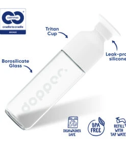Dopper Glazen Drinkfles Glass 400ml -Thuis Accessoires Winkel d72bc33025684efeb3a40a26e608bec1