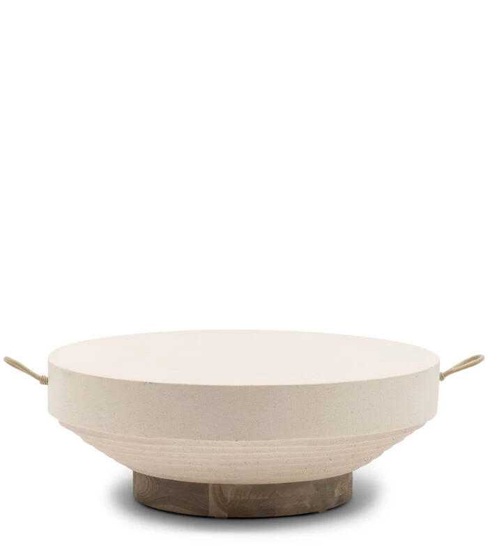 Bijzettafel Buiten - Jimbaran Coffee Table Dia 80 - Beige/wit Zand 3 Bijzettafel Buiten - Jimbaran Coffee Table Dia 80 - Beige/wit Zand