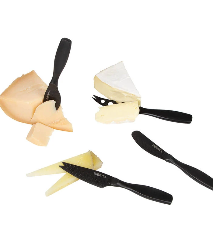 Kaasmessenset Mini Monaco+ Zwart - 4 Kaasmessen - Zwart 5 Kaasmessenset Mini Monaco+ Zwart - 4 Kaasmessen - Zwart - Afbeelding 3