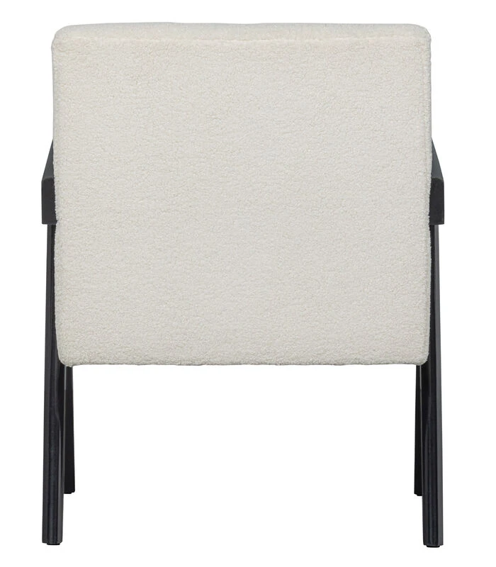 WOOOD Fauteuil Lowie - Polyester - Naturel/Zwart - 79x60x79 6 WOOOD Fauteuil Lowie - Polyester - Naturel/Zwart - 79x60x79 - Afbeelding 4