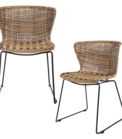 WOOOD Wings Tuinstoel - Polyester - Naturel - Set Van 2
