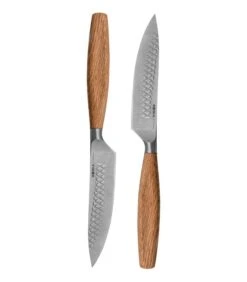Steakmessenset Oslo+ - 2 Stuks - Multifunctioneel - Non-stick - Eikenhout
