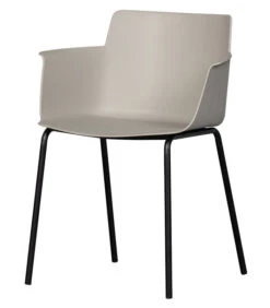 WOOOD Tuinstoel Foppe - Pp/Metaal - Mist - Set Van 4