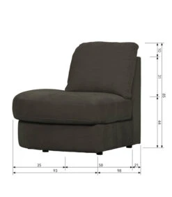 VTwonen Family 1-Zits Element Ronde Hoek Links - Antraciet - 85x93x98 -Thuis Accessoires Winkel dcec1449583d4135930935dd4c45e393