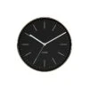 Karlsson Wandklok Minimal - Zwart, Shiny Goud Behuizing - Ø27,5cm -Thuis Accessoires Winkel dd12e11821d3416d84483d8f6bdc6fde