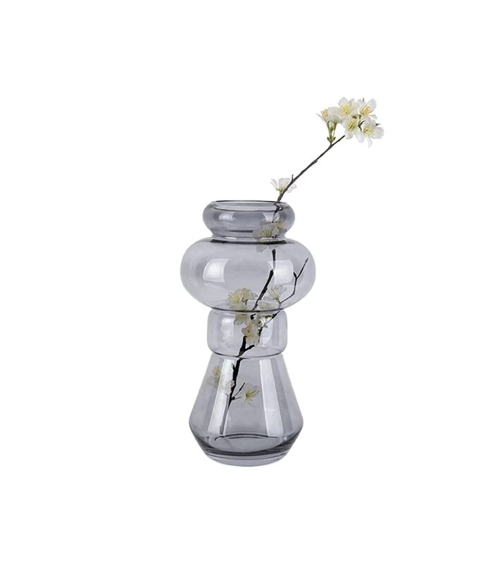 PRESENT TIME Vaas Morgana - Glas Donker Grijs - Medium - 18x35cm 7 PRESENT TIME Vaas Morgana - Glas Donker Grijs - Medium - 18x35cm - Afbeelding 5